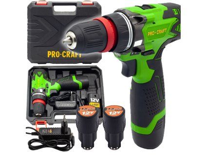 Aku vrtací šroubovák Procraft PA12DFR