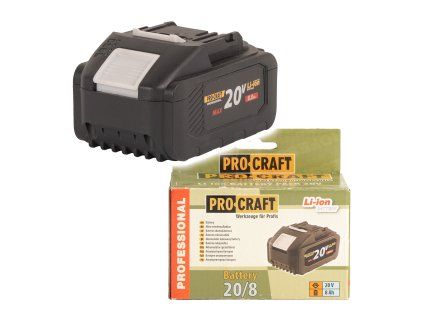 Baterie akumulátorová 20V Li-ion, 8000mAh Procraft 20/8