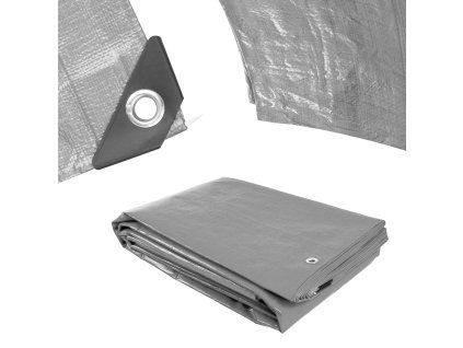 Plachta Procraft ST2x2 200g/m2 nepromokavá s oky 2x2 m stříbrná