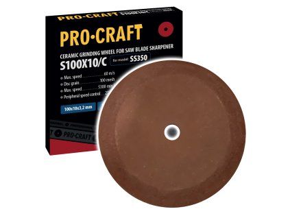 Brusný kotouč pro ostřičku pilových kotoučů Procraft S100X10/C /SS350