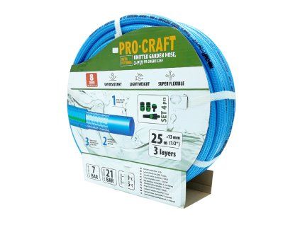 Modrá zahradní hadice Procraft PR-3KGH1325F