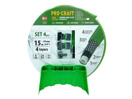 Zelená zahradní hadice Procraft PR-4GH1915F