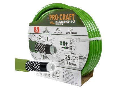 Zelená zahradní hadicí Procraft PR-4GH1925F