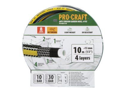 Černo-žlutá zahradní hadice Procraft PR-4KAT1310