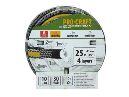 Černo-žlutá zahradní hadice Procraft PR-4KAT1325