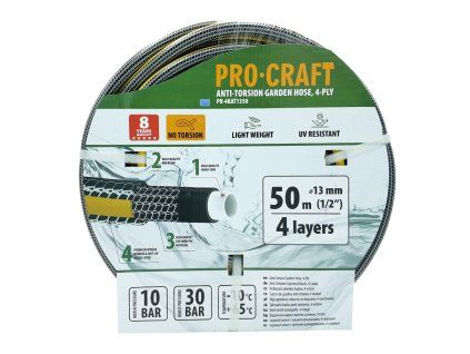 Černo-žlutá zahradní hadice Procraft PR-4KAT1350