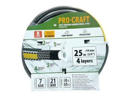 Černo-žlutá zahradní hadice Procraft PR-4KAT1925