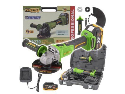 Aku úhlová bruska Procraft PWА220