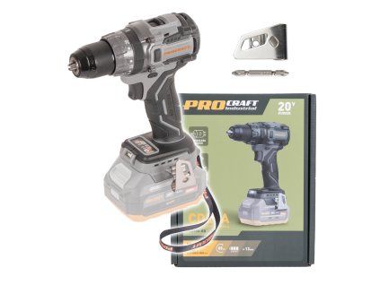 Aku vrtací šroubovák Procraft Industrial CD20Abb (bez baterie a nabíječky)