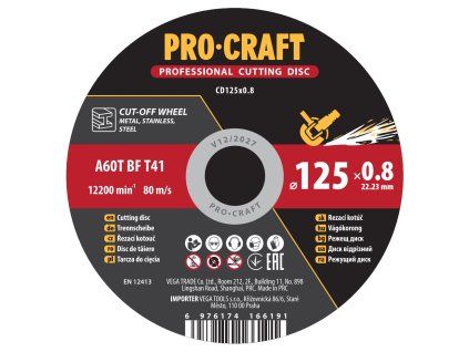 Řezný kotouč Procraft CD125x0.8