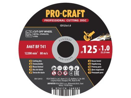 Řezný kotouč Procraft CD125x1.0