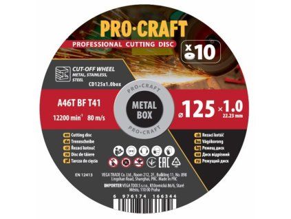 Sada řezných kotoučů Procraft CD125x1.0b