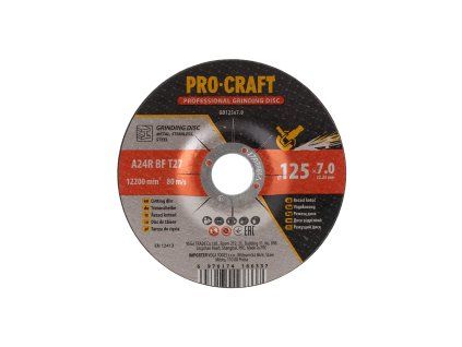 Brusný kotouč Procraft GD125x7.0