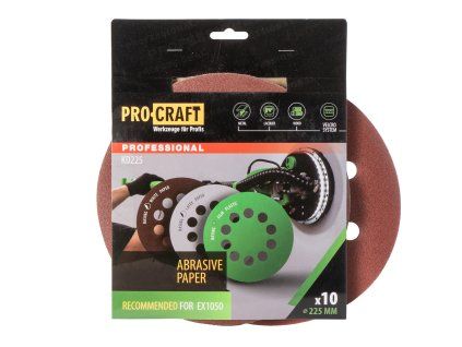 Brusný papír 10 ks.  Procraft КD225.120