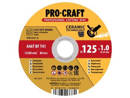 Keramický řezný kotouč Procraft YСD115x1.2