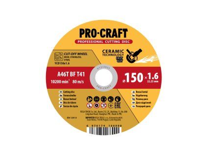 Keramický řezný kotouč Procraft YСD150x1.6