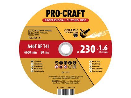 Keramický řezný kotouč Procraft YСD230x1.6