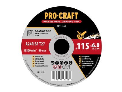 Brusný kotouč na kov Procraft GD115x6.0