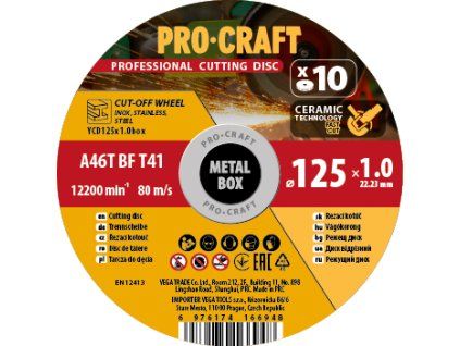 Sada řezných kotoučů Procraft YСD125x1.0b