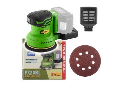 Excentrická aku bruska Procraft PX20BL  (bez baterie a nabíječky)