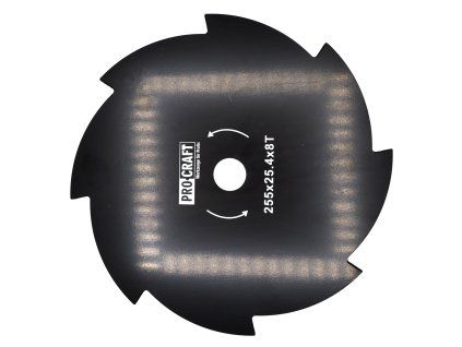 Nůž křovinořezu (kotouč) (D255*25.4) 8T PROCRAFT