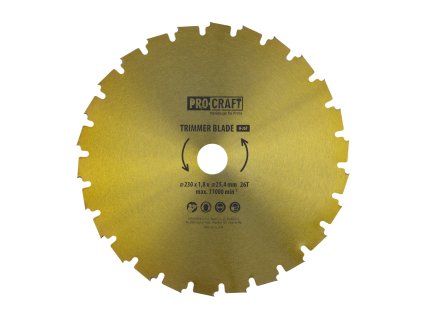 Nůž křovinořezu (kotouč) (D230*25.4) 26T PROCRAFT