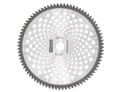 Nůž křovinořezu (kotouč) (D255*25.4) 60T karbid wolframu PROCRAFT