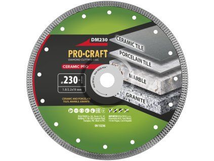 Diamantový řezný kotouč Ceramic PRO Procraft DM230