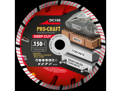 Diamantový řezný kotouč Deep Cut Procraft DC150
