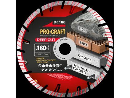 Diamantový řezný kotouč Deep Cut Procraft DC180