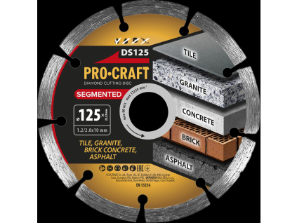 Diamantový řezný kotouč Segmented Procraft DS125