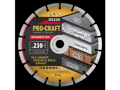 Diamantový řezný kotouč Segmented Procraft DS230