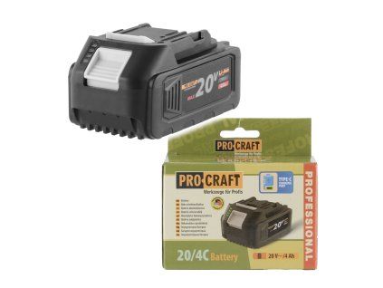 Baterie akumulátorová 20V Li-ion, 4000mAh Procraft 20/4C
