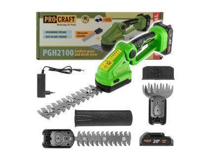 Aku nůžky na trávu a keře Procraft PGH2100