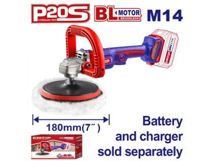 Aku leštička 20V 180mm solo