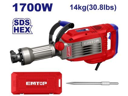 Bourací kladivo 1700W 50J SDS Hex
