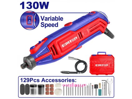 Přímá bruska 130W 129ks příslušenství