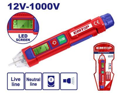 Bezkontaktní detektor střídavého napětí 12V~1000V s LED