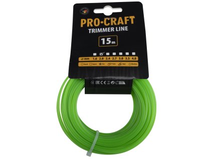 Struna (2mm) (15 m) hvězda pro křovinořez Procraft ZI-2/15