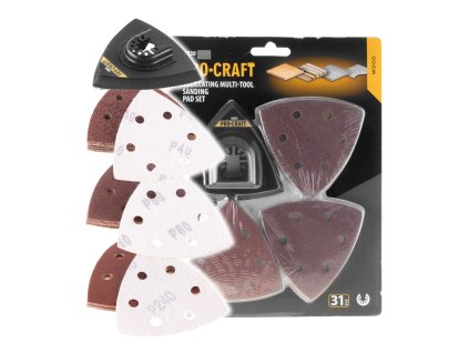 Sada nástavců a brusných výseků pro multifunkční oscilační brusku Procraft MB30