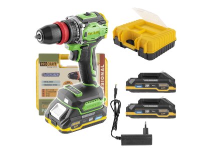 Aku vrtací šroubovák Procraft PA18Pro DFR-2B-C s dvěma bateriemi