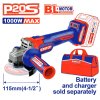 Aku úhlová bruska 20V 115 mm (1000W) solo
