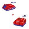 SET - nabíječka 20V 4.0A + akumulátor 20V 2.0Ah