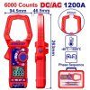 Digitální lešťový multimetr AC/DC 1000A RMS 6000