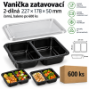 Černá dvoudílná zatavovací vanička 600 ks